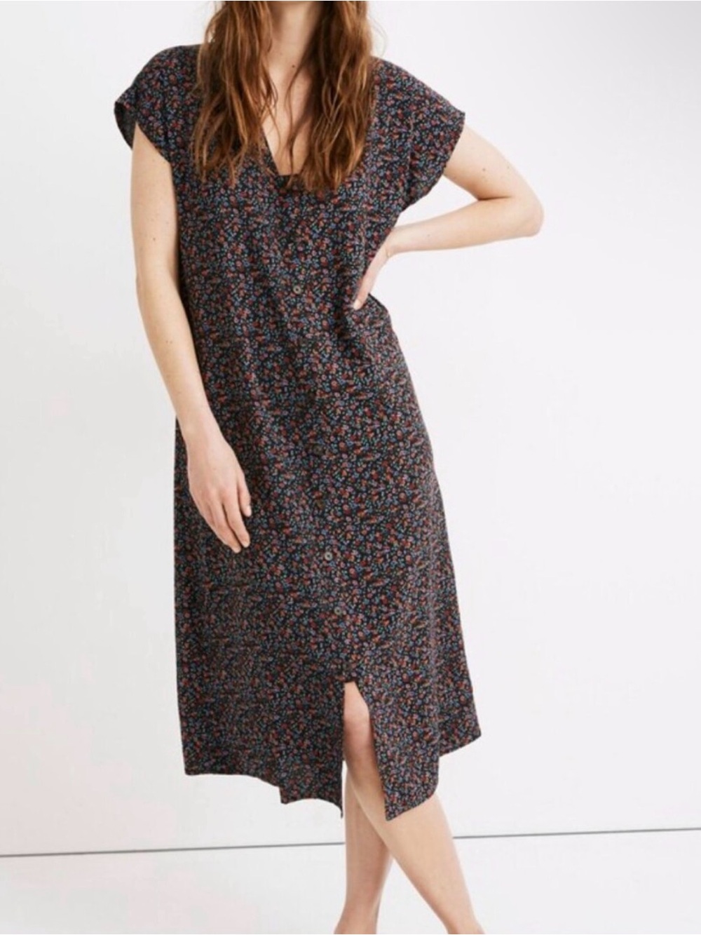 Madewell Easy Midi Dress in Fieldwalk Floral